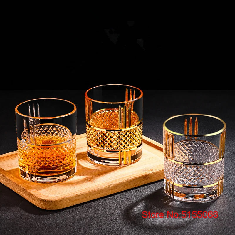 Sip in Style mit dem europäischen Luxus Golden Old Fashioned Whiskey Rock Glas