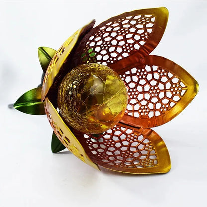 Sandsberg | Solar Gartenleuchte Lotusblume – Dekorative LED Außenbeleuchtung für Garten und Hof