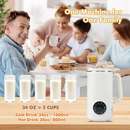 Sandsberg | NutriBlend 8-in-1 pflanzlicher Milchbereiter (1000ml) – Mandeln, Hafer, Soja & mehr