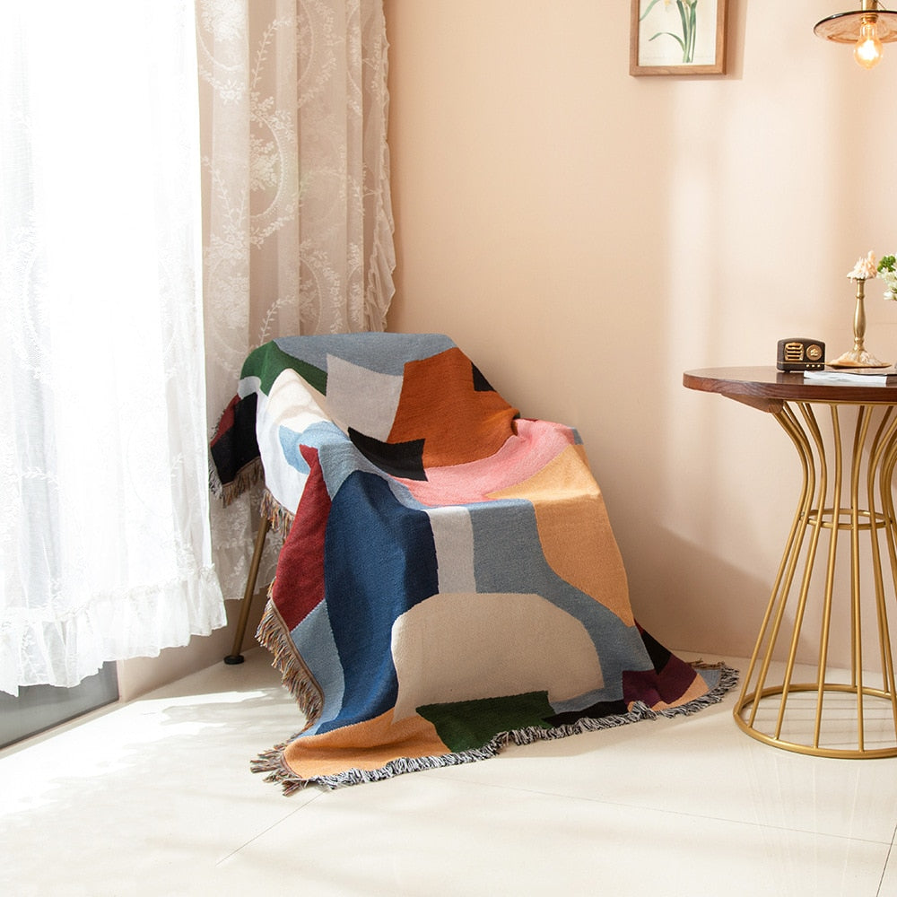 Bunte Gobelin-Mattendecke