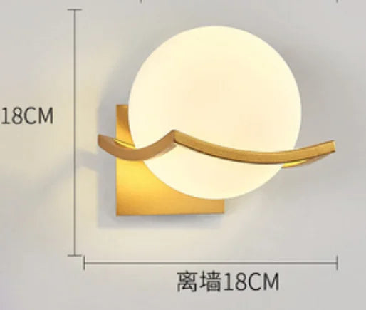 Moderne LED Gold Glaskugel Wandleuchte für Innenbeleuchtung Dekoration
