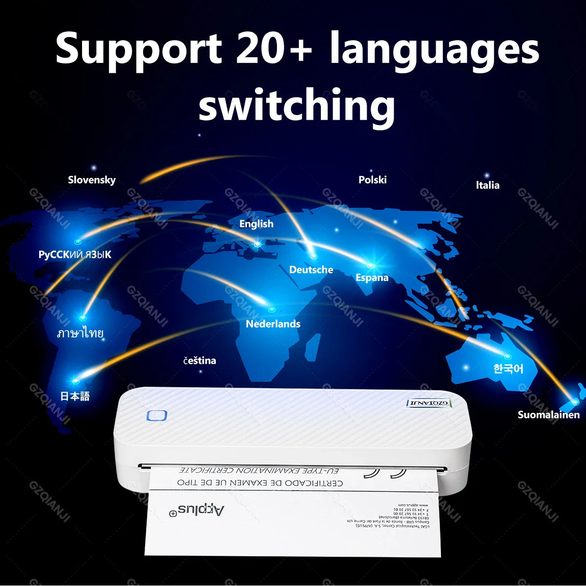 Sandsberg | Tragbarer tintenloser Bluetooth A4 Thermodrucker