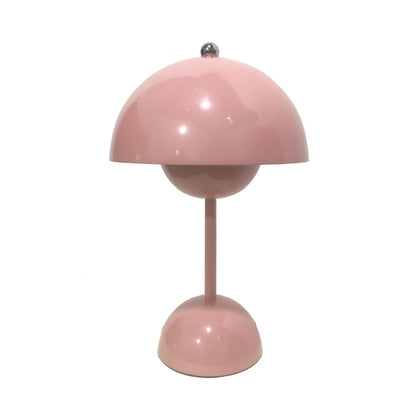 Rosa Tischlampe mit glänzendem Finish