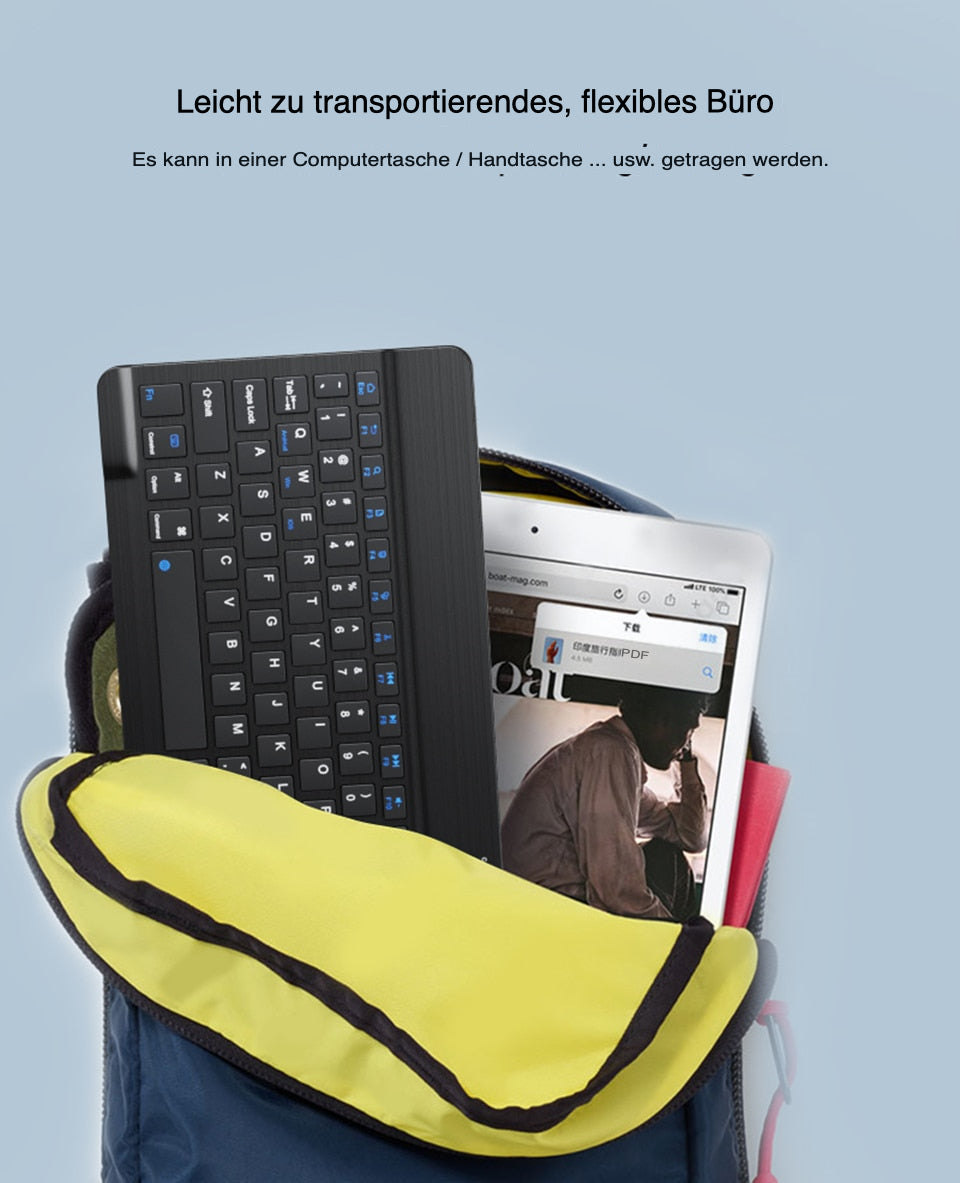 Sandsberg Super tragbare kabellose wiederaufladbare Bluetooth-Tastatur für PC, Android, iOS