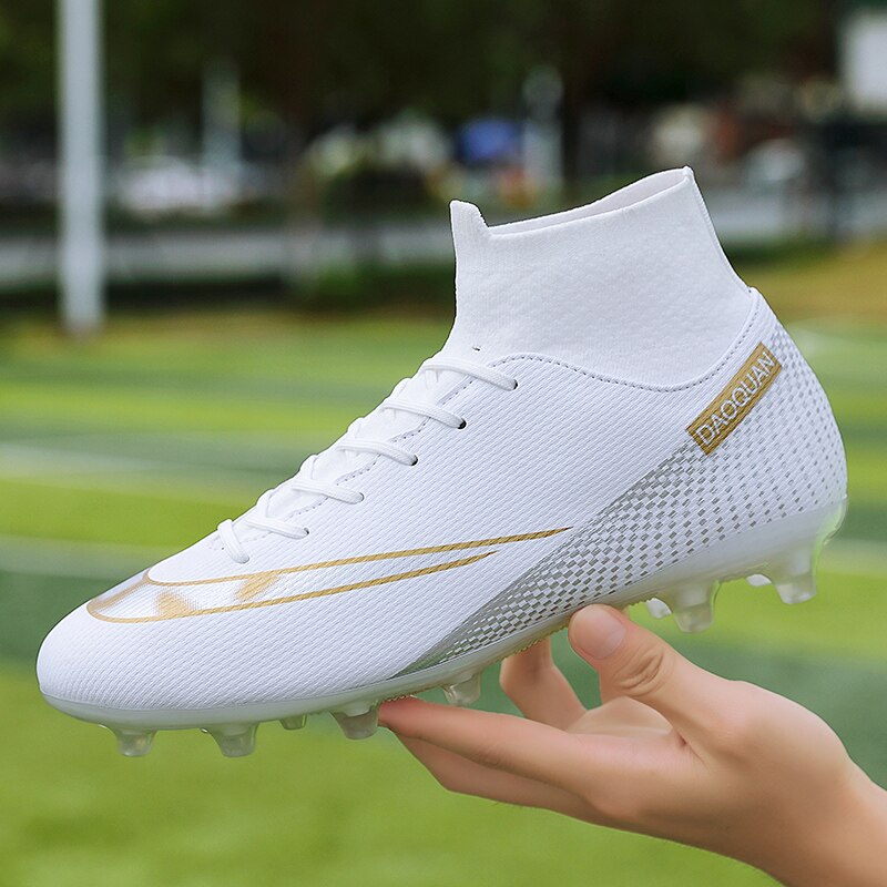 Turf Fußballschuhe Hohe Knöchel Futsal Männer Ag Tf Outdoor Atmungsaktive Fußball Stiefel Rutschfeste Trainer