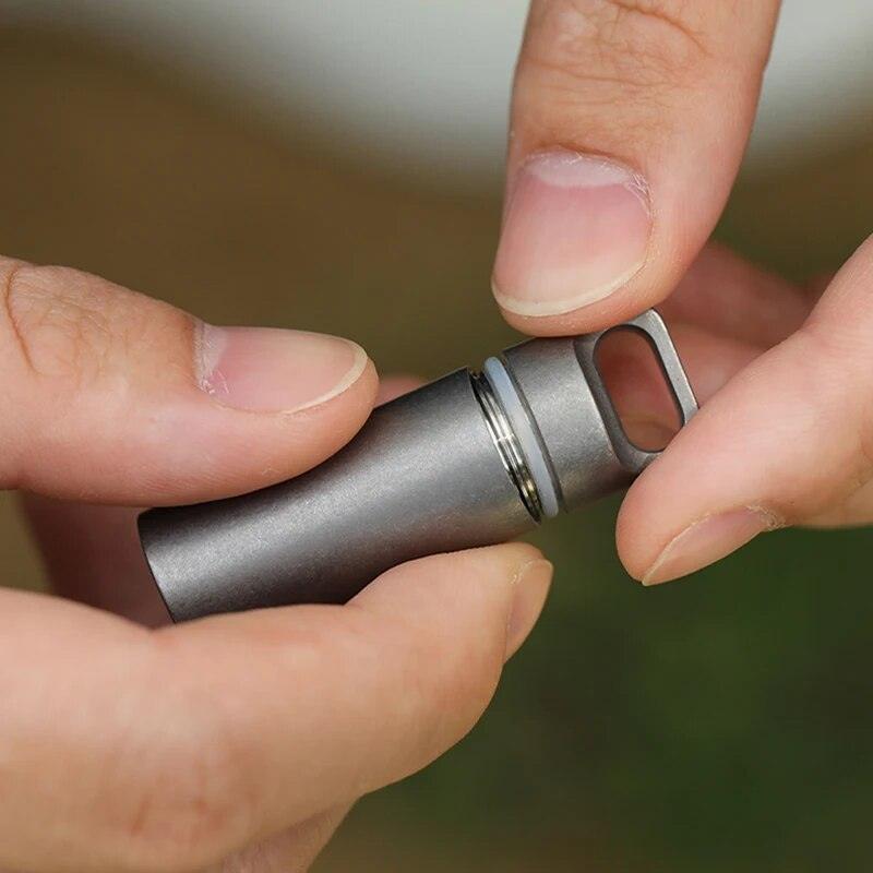 Mini EDC Versiegelte Titan Pillendose
