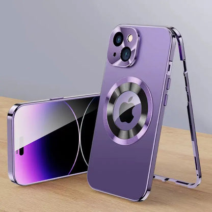 Case 360° Full Screen Lens Metall Magnetisch Magsafe Hüllen Aluminium für iPhone 15 14 13