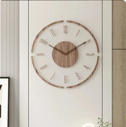 Sandsberg | Moderne Wanduhr aus Holz – Minimalistisches und elegantes Design für das Wohnzimmer