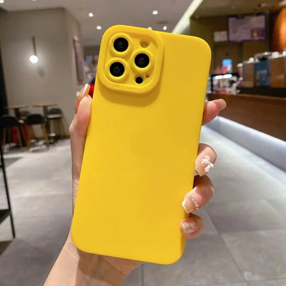 Matte Silikonhülle mit Kameralinse Schutz für iPhone 15 14 13