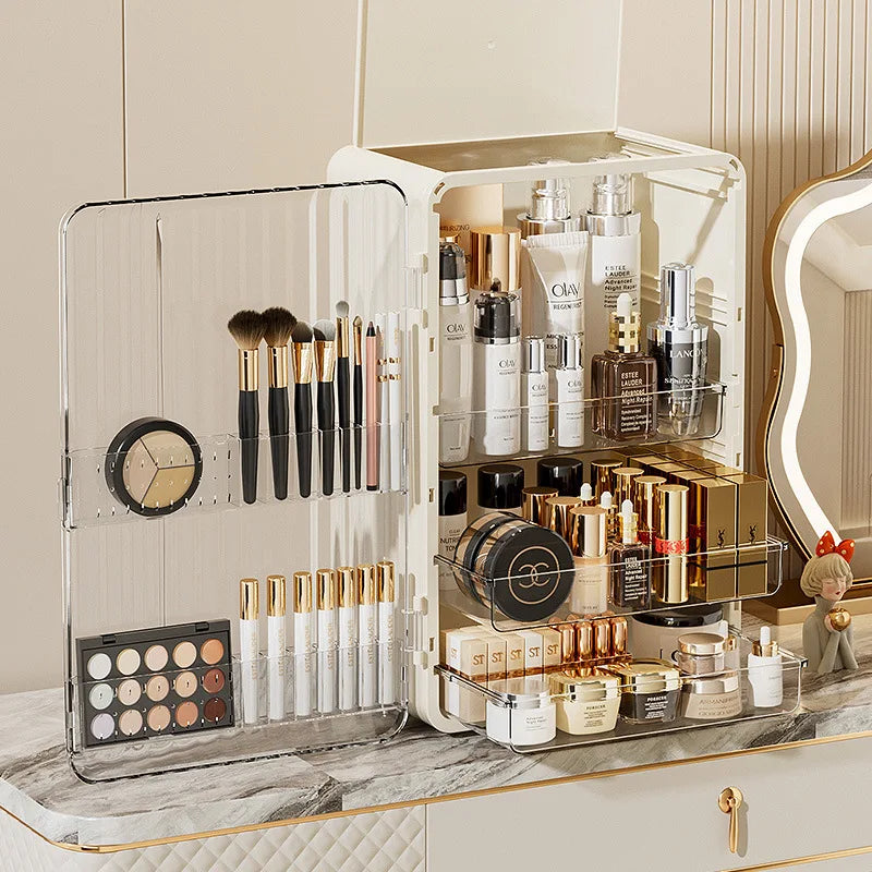 Sandsberg | Luxo Luxus Make-up Aufbewahrungsbox – Staubdichter Kosmetik-Organizer mit magnetischer Tür