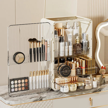 Sandsberg | Luxo Luxus Make-up Aufbewahrungsbox – Staubdichter Kosmetik-Organizer mit magnetischer Tür