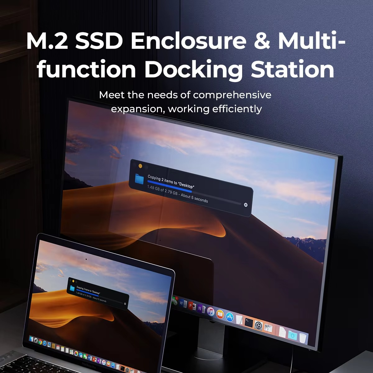 Sandsberg | Ultimative USB-C Laptop-Dockingstation mit integriertem SSD-Gehäuse