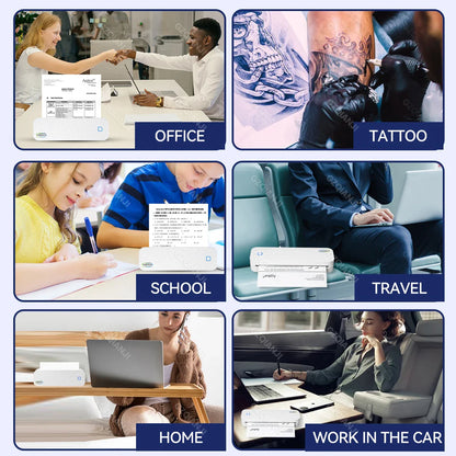 Sandsberg | Tragbarer tintenloser Bluetooth A4 Thermodrucker