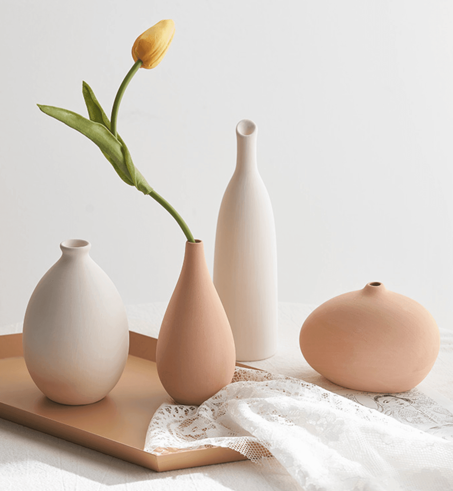 Sandsberg Neutrale Keramikvasen | Verschiedene Designs & Farben | Elegante Wohnkultur