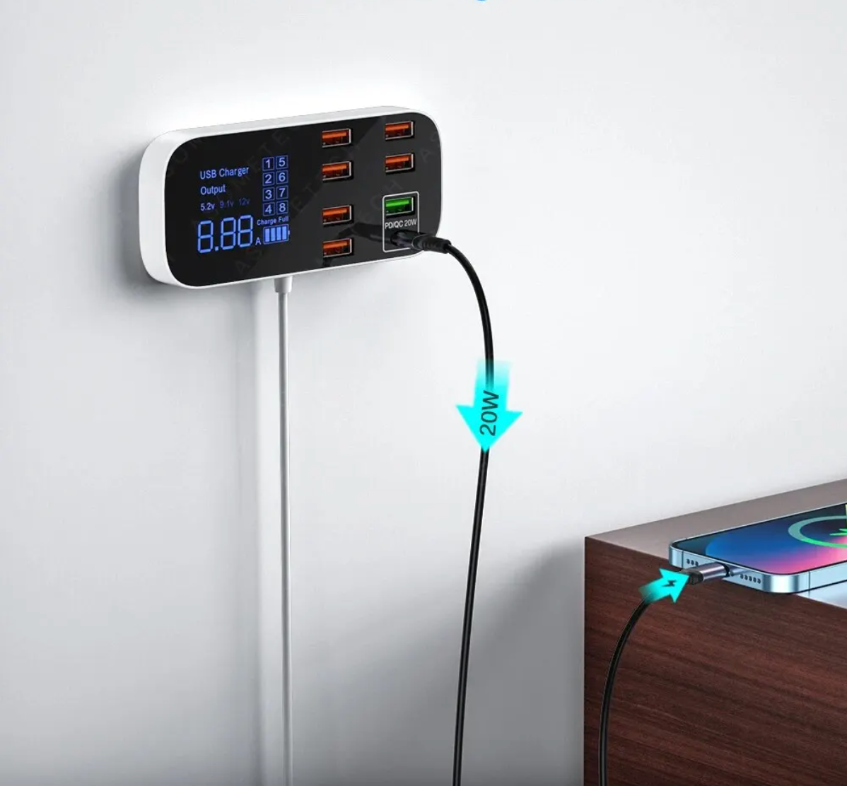 Sandsberg™ Multi-USB-Ladegerät | Schnellladegerät für Netzteil