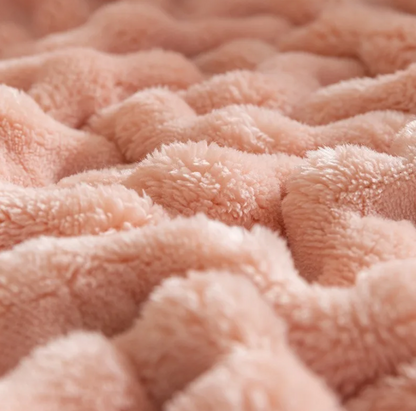 Sandsberg | Luxuriöse Fleece-Decke Mit Blasenstruktur