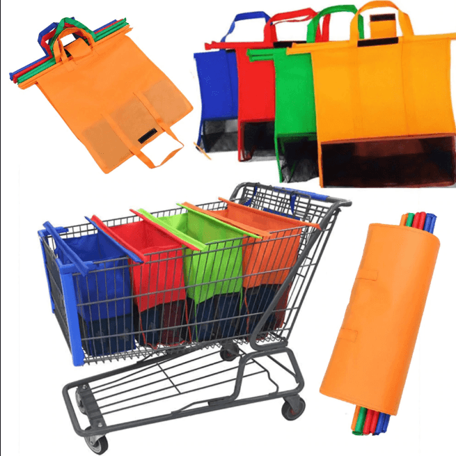 4 Teile/Set Umweltfreundliche Taschen für Supermarktwagen