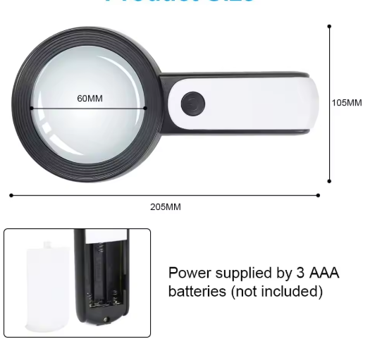 Sandsberg | 30-fache Vergrößerungslupe für Senioren