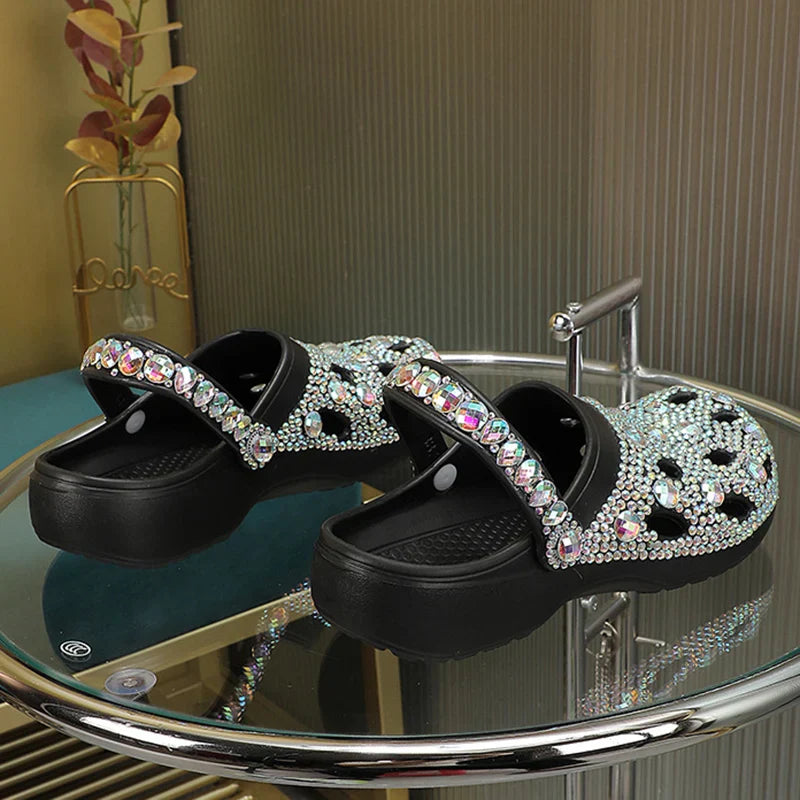 Sandsberg Kristall Sommer-Slipper für Damen
