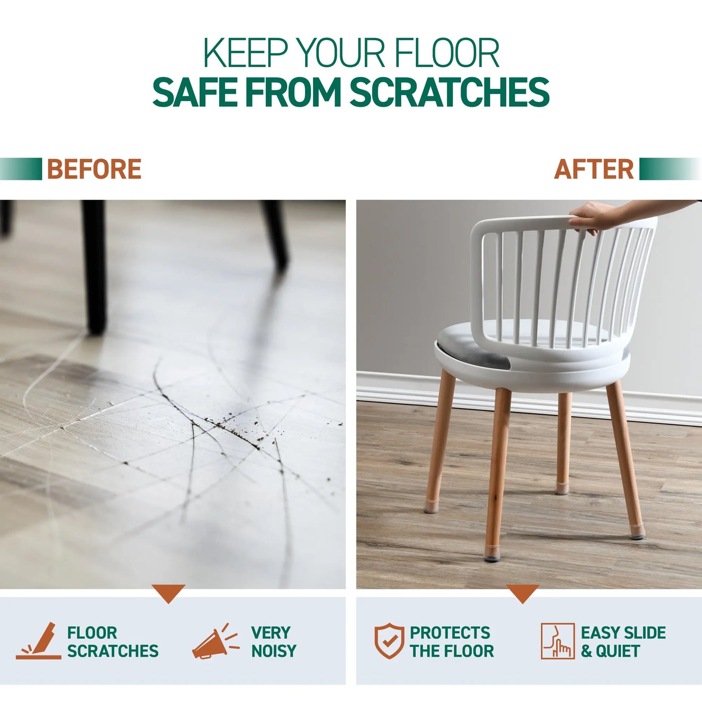 Sandsberg | Silikon Möbelstuhlbeinschutz