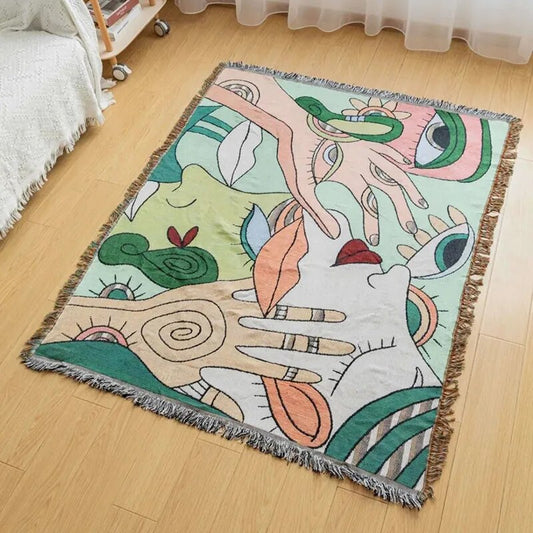 Abstrakte grafische Kunst Fleecedecke