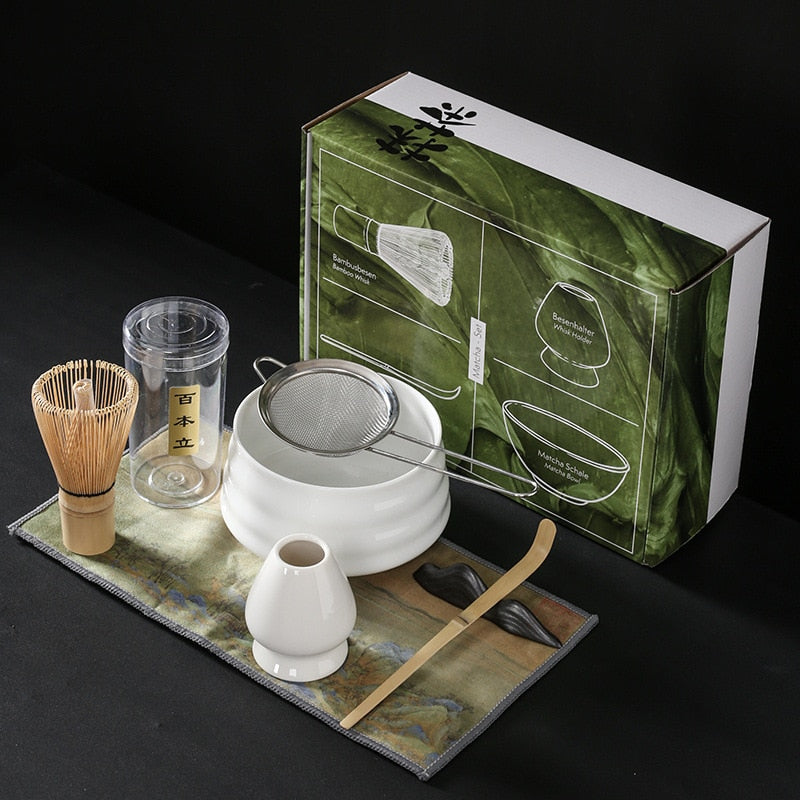 Japanischer Matcha, geeignet zum Bürsten einer Schüssel Tee, Schneebesen, Keramik-Ei-Schläger, Matcha für japanische Teezeremonie, Tee-Set manuell