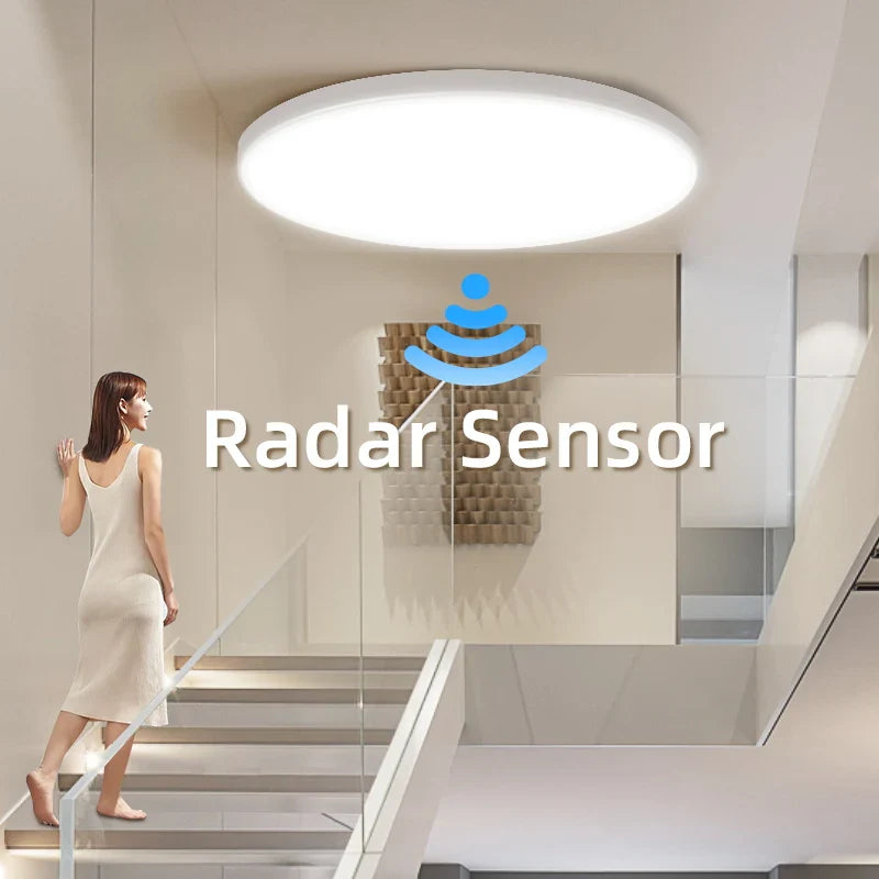 LED-Deckenleuchte mit Bewegungssensor – Radar-Auto-Induktionssmartlicht für Garage, Flur, Küche und mehr