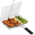 Großes Edelstahl Grillkorb – Klappbares BBQ-Regal für Fisch, tragbare Outdoor-Camping- & Kochzubehör