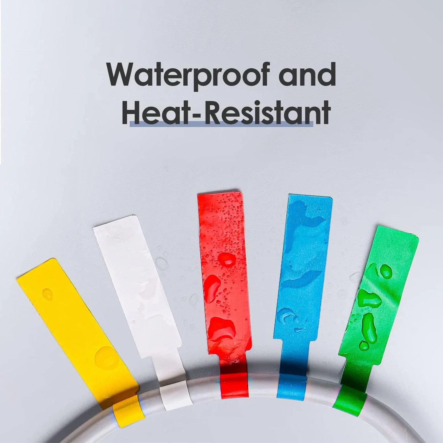 240 Stück Bunte Kabelbeschriftungen Etiketten | Wasserdichte Kabeletiketten für Kabelmanagement | Selbstklebende Reißfeste Drahtetiketten