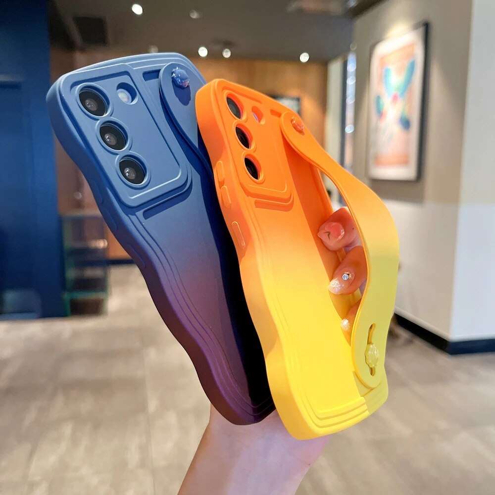 Schutzhülle mit Handschlaufe und Farbverlauf für Samsung