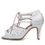 Lateinische Tanzschuhe Damen Schuhe Ballsaal Damen Tango Jazz Hochzeit Haut Blau Weiß Sandalen