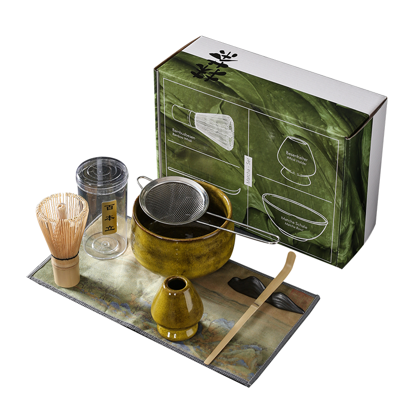 Japanischer Matcha, geeignet zum Bürsten einer Schüssel Tee, Schneebesen, Keramik-Ei-Schläger, Matcha für japanische Teezeremonie, Tee-Set manuell