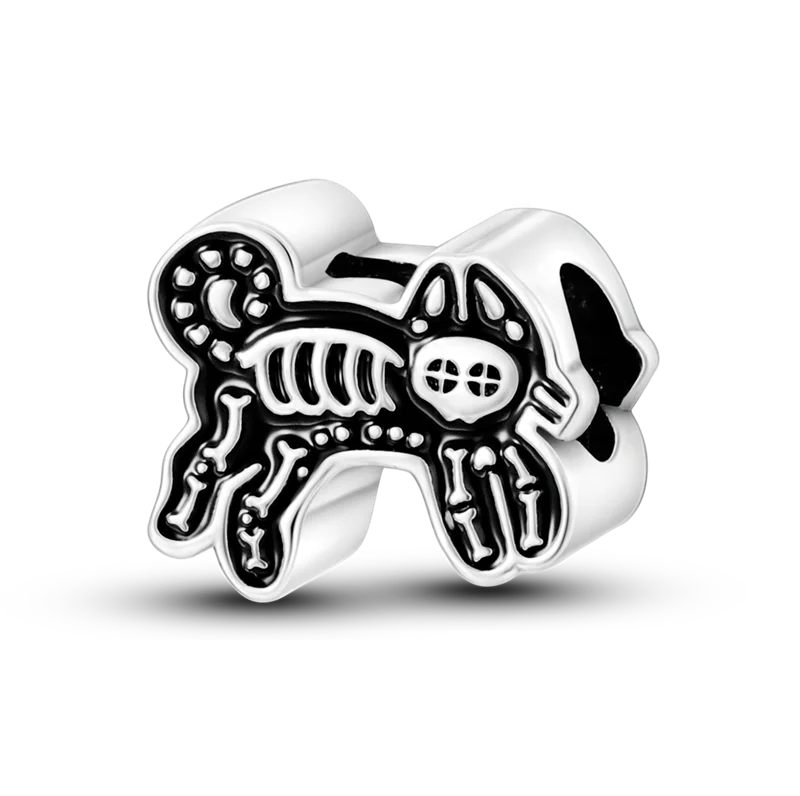 925 Silber Goldener Leopard Charms Perlen Bunte Chamäleon Nashorn Löwe Skarabäus Katze Anhänger Passend für Original Pandora Armband Schmuck
