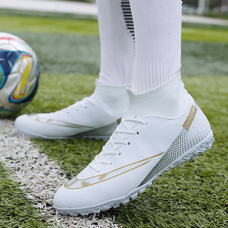 Turf Fußballschuhe Hohe Knöchel Futsal Männer Ag Tf Outdoor Atmungsaktive Fußball Stiefel Rutschfeste Trainer