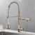 Wasserhahn mit Doppeltem Auslauf – Hochwertiger Wasserhahn für Flexibles Spülen, Einfache Installation, Ideal für Moderne Küchen, Schwenkbar und Robust