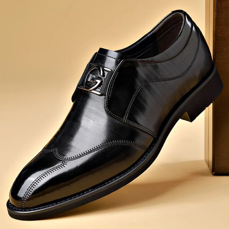 Herren Leder Schuhe Stilvolle Herren Schuhe Spitz Oxford Hochzeit Leder Herren Dress Schuhe Gentleman Büro Mann Schuh