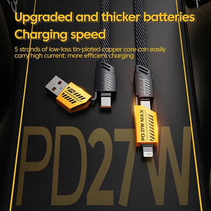 Sandsberg | Ultra starkes 4 in 1 Schnelllade-Datenkabel