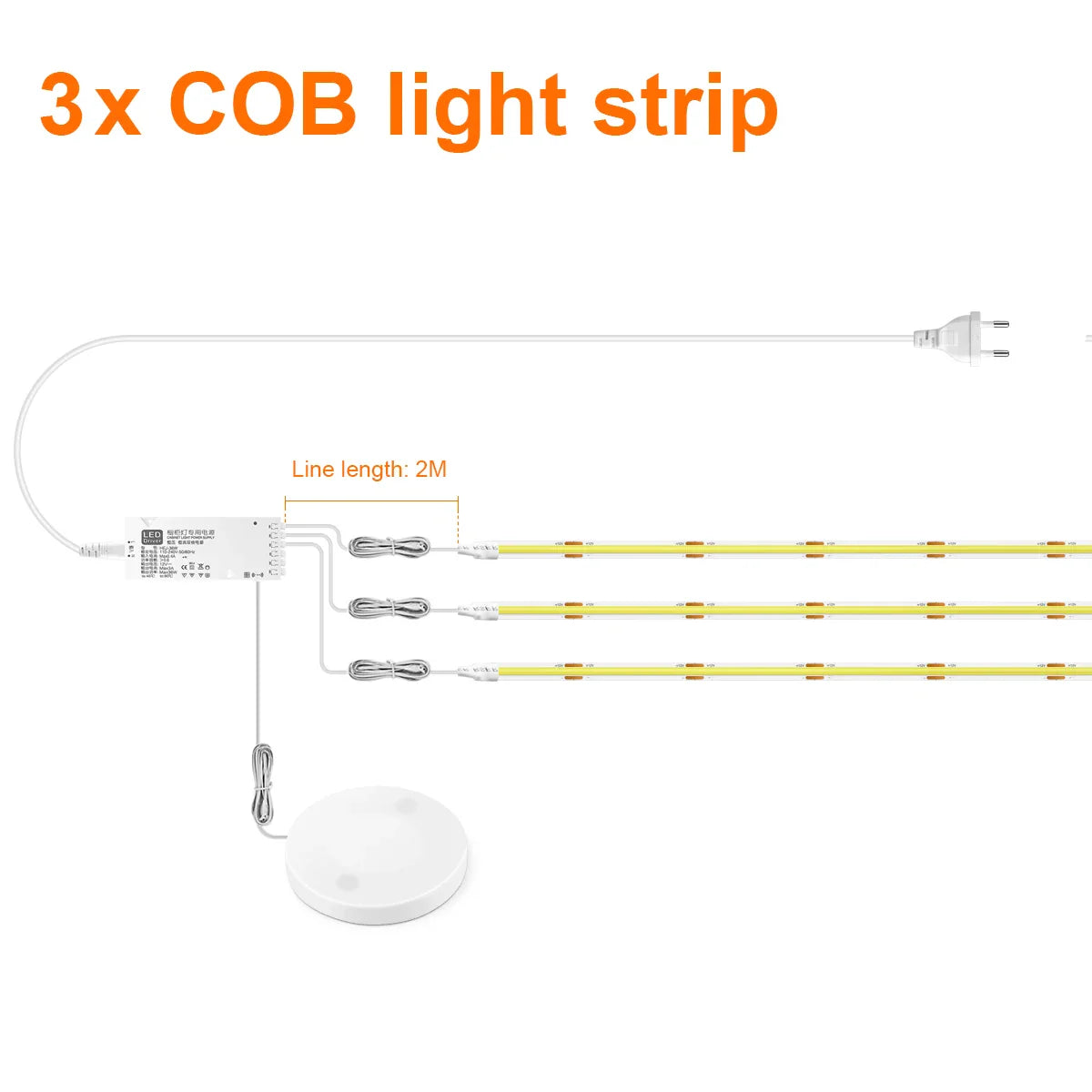 Sandsberg | Unter Schrank COB LED Streifenlicht mit Touch-Sensor
