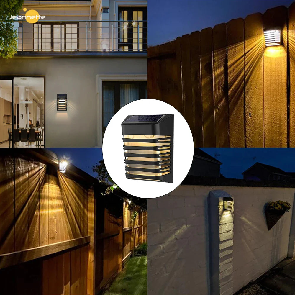 Sandsberg | Solar LED Gartenwandlampe – Solarbetriebene Außenbeleuchtung für Terrasse und Garten