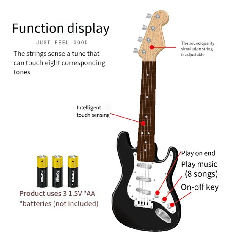 4-Saitige-E-Gitarre Spielzeug für Kinder - Tragbares Musikinstrument, Perfektes Geschenk für junge Musiker