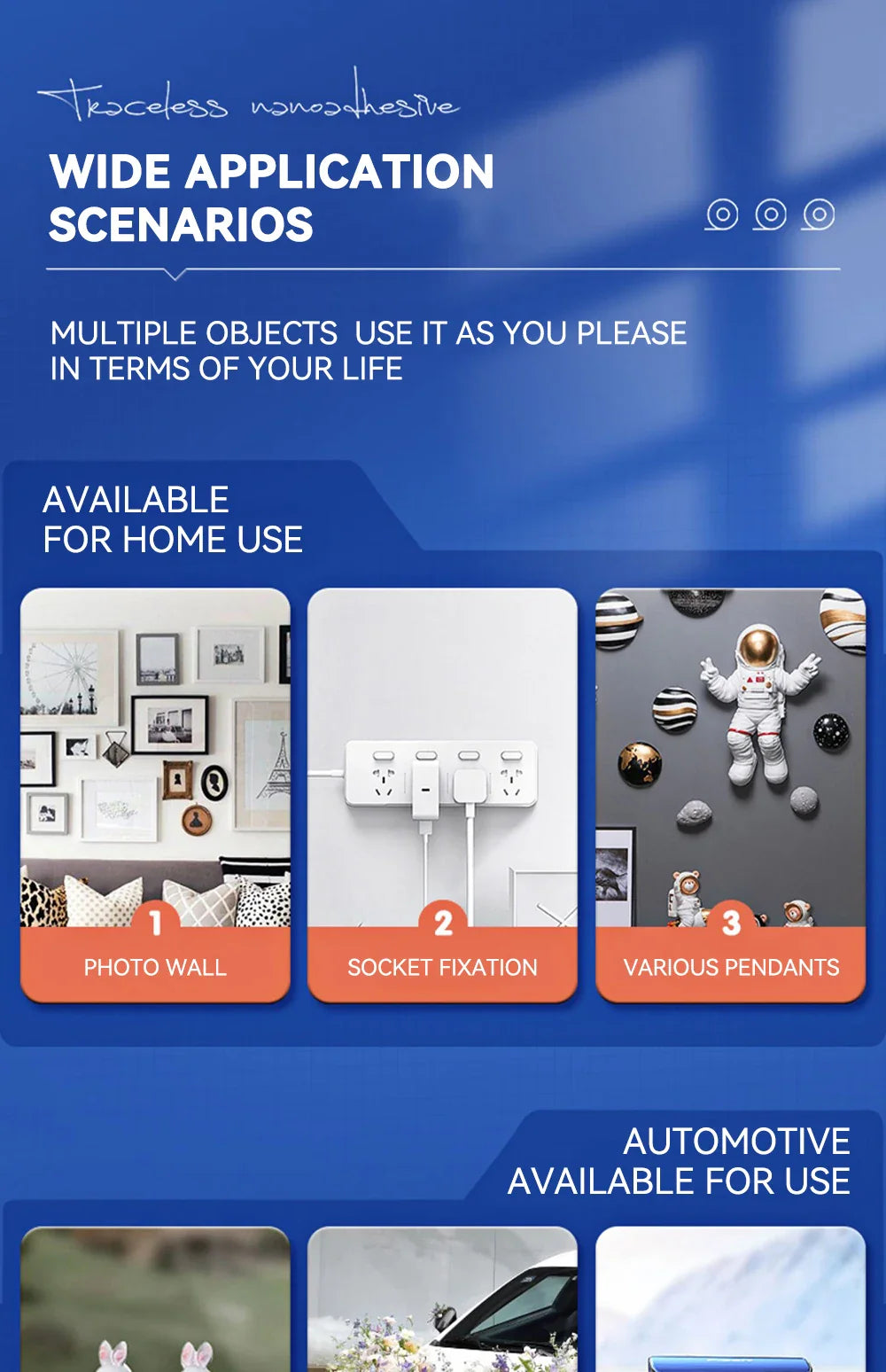 Sandsberg | Doppelseitiges Nano-Klebeband - 2 Stück