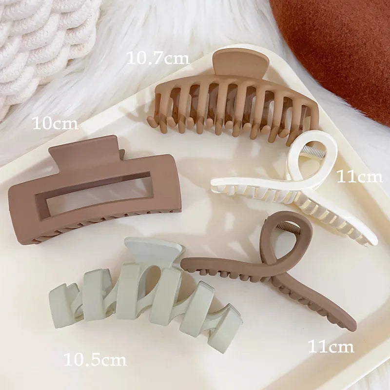 Kopfbedeckung Set Neue Damenmode Krallenclip Kaffee Schwarz Acryl Große Haarklammer Koreanisch Für Mädchen Clip Barrette Haarschmuck