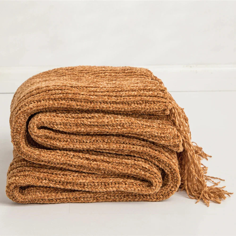 HeartCozy Decke – Luxe Chenille Decke mit Herzfransen