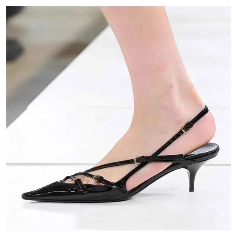 Patentleder Quadratzehen Damen Pumps 6cm hohe Absätze Elegante Frühling Sommer Büro Damen Schuhe