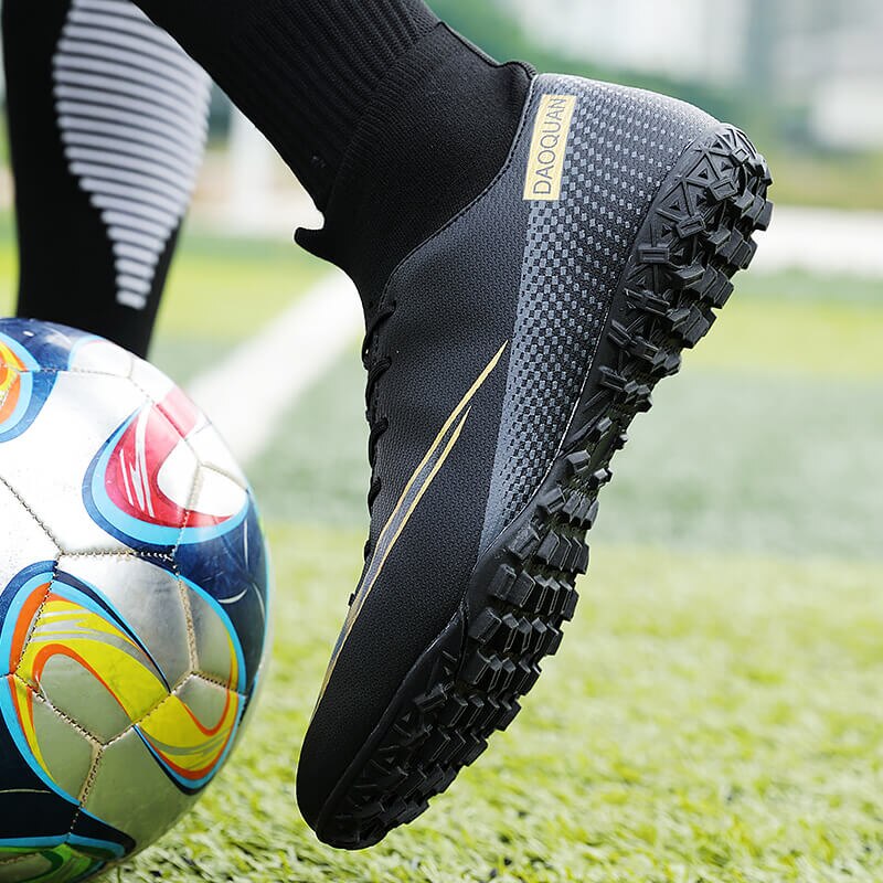 Turf Fußballschuhe Hohe Knöchel Futsal Männer Ag Tf Outdoor Atmungsaktive Fußball Stiefel Rutschfeste Trainer