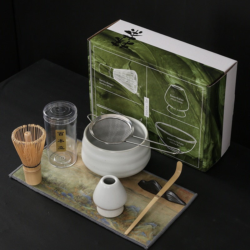 Japanischer Matcha, geeignet zum Bürsten einer Schüssel Tee, Schneebesen, Keramik-Ei-Schläger, Matcha für japanische Teezeremonie, Tee-Set manuell