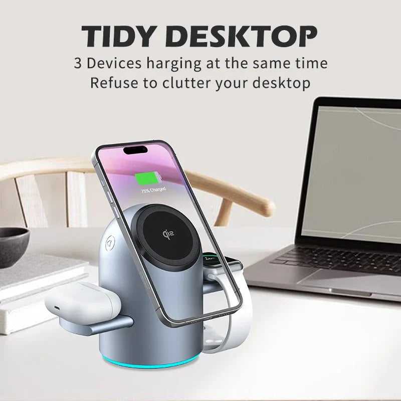 Sandsberg | 3 in 1 Magnetische Drahtlose Schnelllade Station