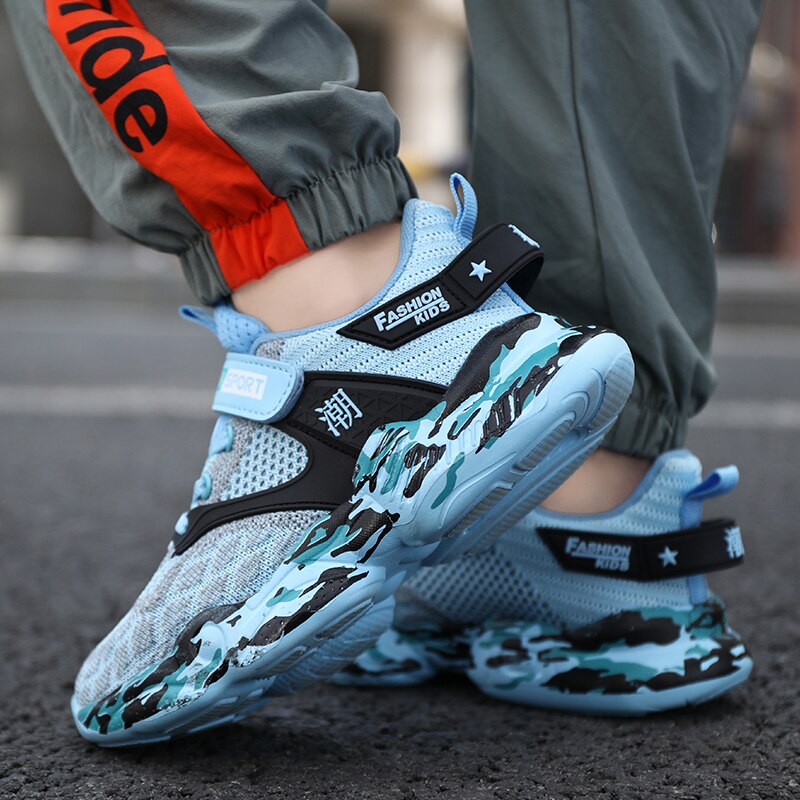 Frühling Kinder Outdoor Sportschuhe Jungen Laufen Gehen Atmungsaktive Weiche Sohle Lässige Leichte Sneakers