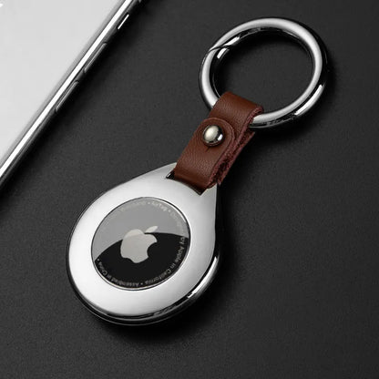 Hochwertige Leder Metall Anhänger Schutzhülle Für Apple Airtags