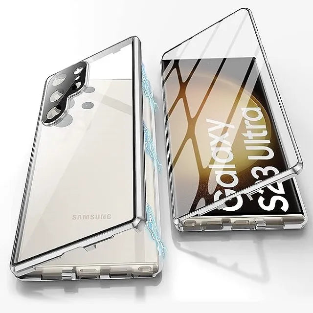 Metall Aluminiumlegierung 360 Hülle mit Sicherheitsverschluss für Samsung Galaxy S24-S23 Serie